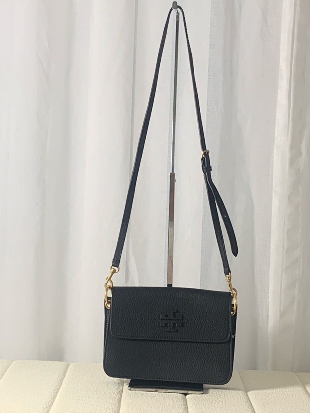GUC Tory Burch Britten Combo Crossbody bag L 9” x H 6.5” x D 4.5” - Picture 5 of 9
